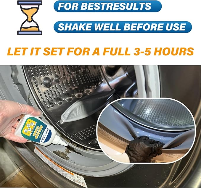 Home Stain Remover Gel Cleaner, Heavy Duty Black Surface Stain Cleaner for Washing Machine, Bathroom Grout, Shower, Bathtub, Tile, Fridge Rubber, Kitchen Sinks, 3 Packs