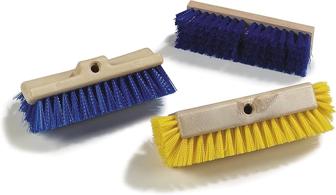 SPARTA Flo-Pac Deck Brush Floor Scrubber, Grout Brush with Dual Surface for Bathroom, Patio, Kitchen, Wall and Deck Cleaning, 10 Inches, Blue, (Pack of 12)