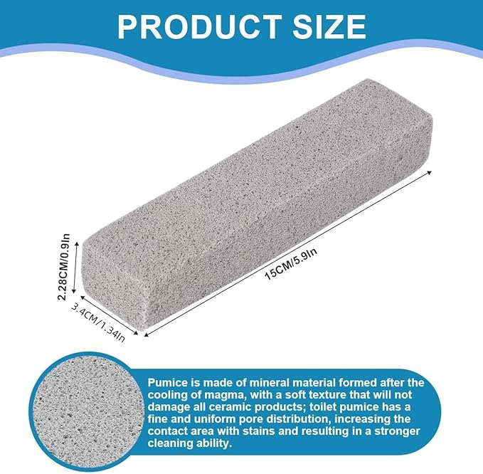 10pcs Pumice Stone Toilet Bowl Cleaner for Cleaning Pumice Scouring Pad Bulk Cleaning Stones for Toilet Bowl Stove Pool Tile Bath Household Kitchen Grill Oven Stain Removal