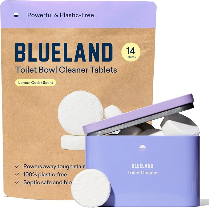 BLUELAND Dishwasher & Toilet Cleaner Duo | Dishwasher Detergent Tablet Starter Set | Toilet Bowl Cleaner Starter Set | No Harsh Chemicals, Plant-Based | Natural, Sustainable