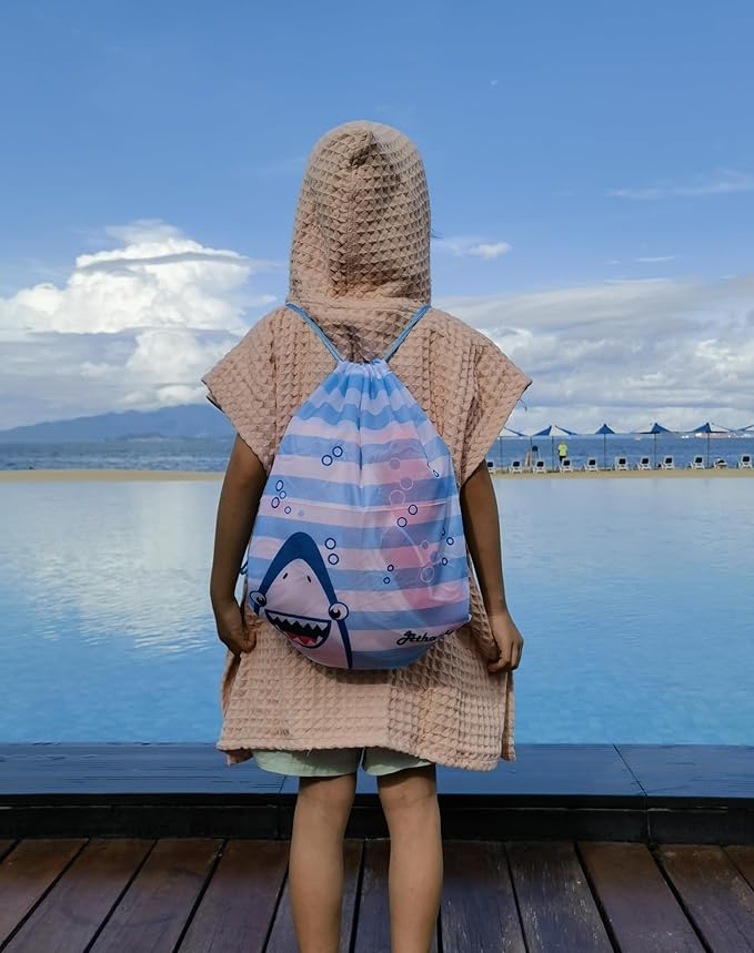 Hooded Bath Towel for Kids Extra Soft Absorbent Bath Poncho for 1-5 Years Premium Cotton