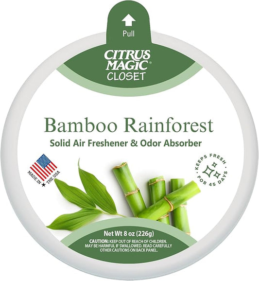 Citrus Magic For Closets Odor Absorbing Solid Air Freshener, 8-Ounce. (Bamboo Rainforest)