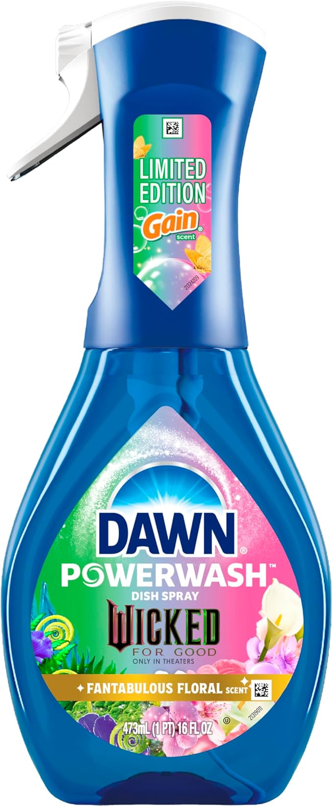 Dawn Powerwash Spray, "Wicked: For Good" Limited Edition Dish Soap, Dishwashing Liquid, Fantabulous Floral, 1 Starter Kit, 16 Fl Oz