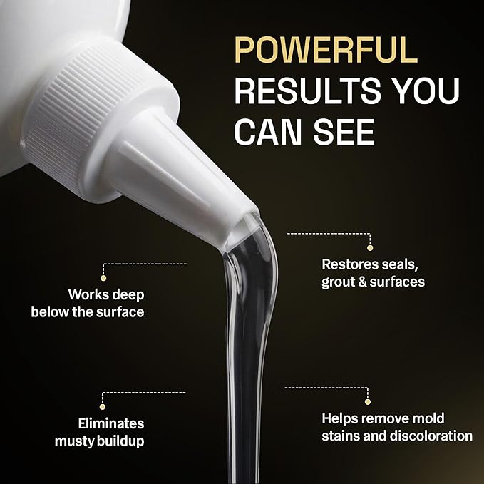 Mold Stain Remover Gel | Heavy Duty Mildew Stain Remover | Tile Grout Cleaner | Home Cleaning Gel for Bathroom Grout, Bathtub, Shower, Caulk & Front Loader Washing Machine Seal | Zyro