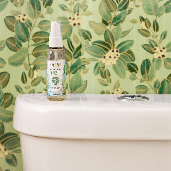 Aura Cacia Fresh Toilet Spray 2 Fl. oz. - Light Aroma, No Synthetic Fragrances