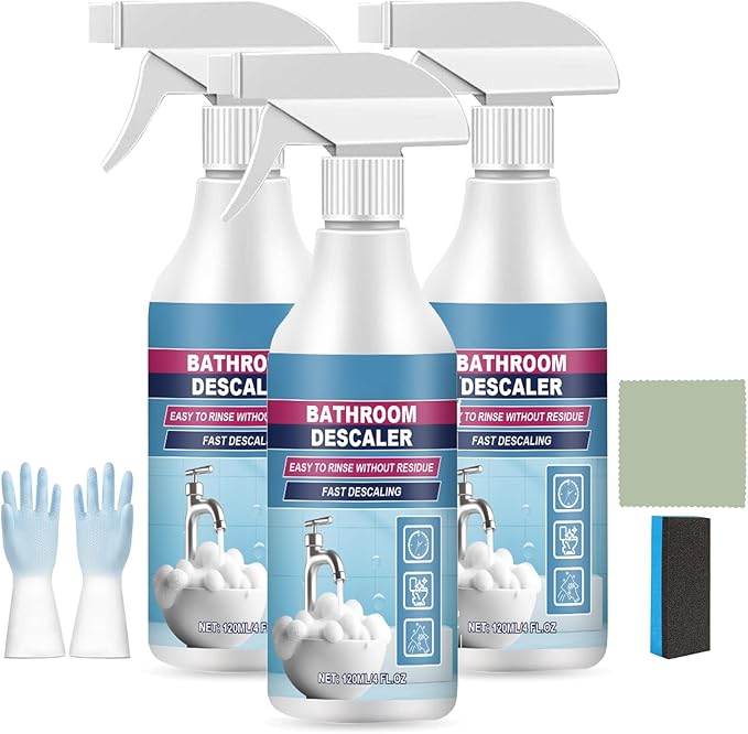 120 ml/4 fl oz Bathroom Descaler Foam Cleaner Spray - Bathroom Foam Cleaner Spray (3Pcs)