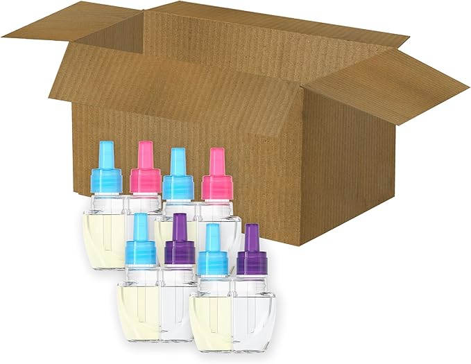 Febreze Plug In Air Freshener, Odor-Fighting Scented Oil Refill, Twlight Lavender and Downy April Fresh Scents, 4 Refills