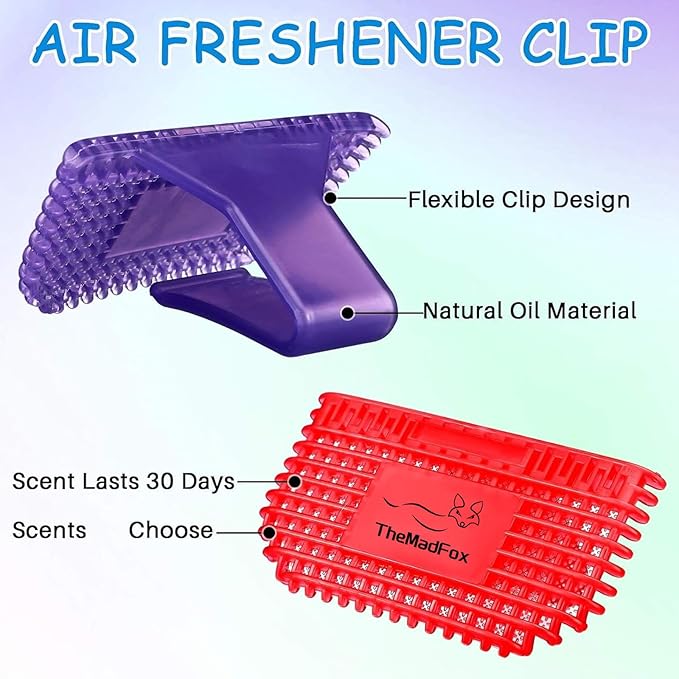 6 Pack Toilet Bowl Freshener Clip, Eco Bowl Clip Air Freshener for Bathroom, Odor Eliminator with Natural Fragrance Oils, Long Lasting Up to 30 Days, Discreet Secure Clip for Toilet Rim