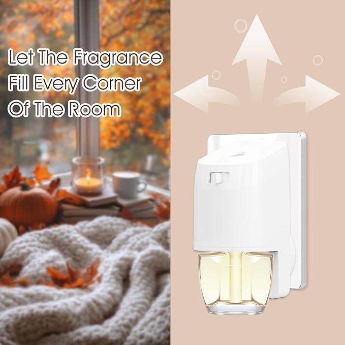 Plug In Refills Air Freshener, Black Currant, Cashmere Blanket, Hot Chocolate, Warm Fireplace, for Home and Bathroom 7.92 Fl Oz, 12 Count, Compatible with Air Wick & Glade, Not Include Glade Plus