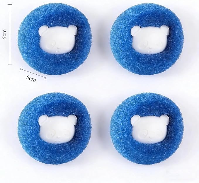 Pet Hair Remover for Laundry, 10 Pcs Effectively Capture Pet Fur in Washer & Dryer, Reusable Dryer Balls for Dog Cat Hair on Clothing, Orange and Blue Set