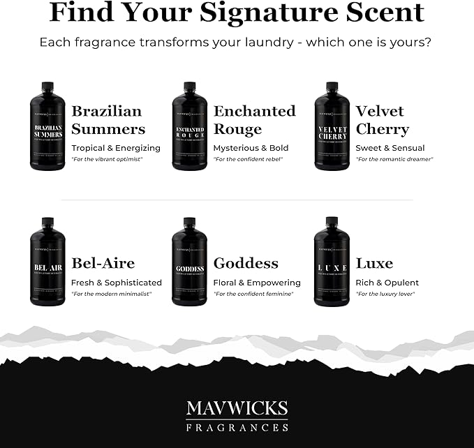 Mavwicks - Laundry Liquid Detergent (Bel Air) - 32 Oz Laundry Perfume Bottle for Men & Women, Stain & Odor Remover, Deep Clean, Long-Lasting Fragrance and Freshness for All Fabrics