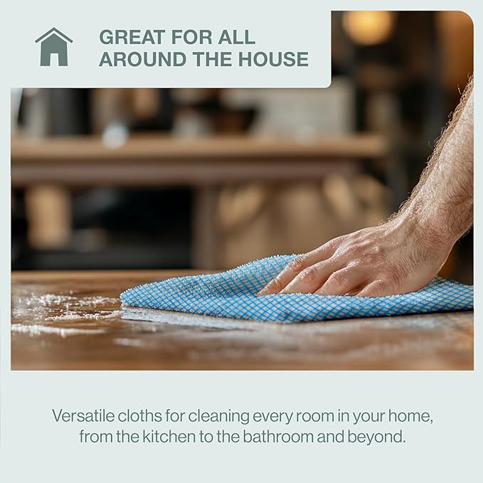 EZbrnd Ultra Deluxe Disposable Cleaning Dish Cloths, Reusable Handy Wipes, Quick-Dry Wiper Towel Rag, 90sheets/pk (Large Sheet)