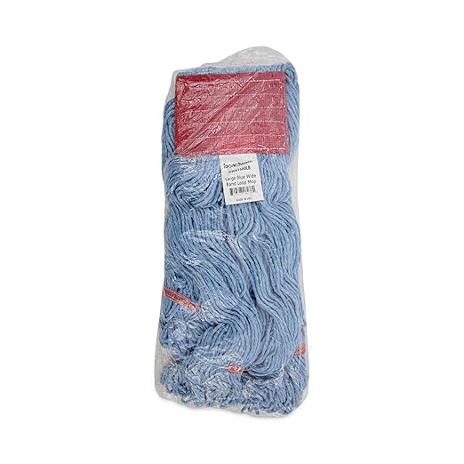 Boardwalk BWK403BL Mop Head, Premium Standard Head, Cotton/Rayon Fiber, Large, Blue (Case of 12)