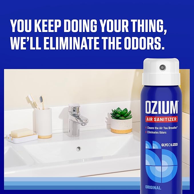 Ozium 3.5 Oz. Air Sanitizer & Odor Eliminator for Homes, Cars, Offices and More, Original Scent, 4 Pack