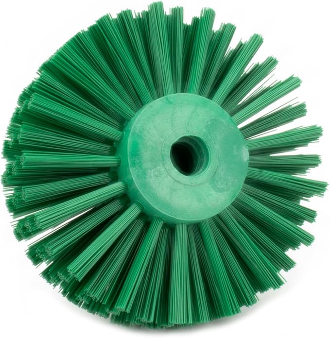 SPARTA Industrial Tank Brush Head Pipe Brush Head, Drain Brush with 3/4" Thread Hole (Handle Not Included) for Commercial Use, Plastic, 6 x 4.3 Inches, Green