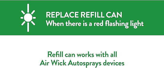 Air Wick Automatic Air Freshener Spray Refill, 1ct, Apple Cinnamon, Odor Neutralization, Essential Oils