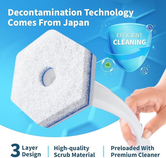 Compatible with Clorox Toilet Wand – Disposable Toilet Brush Head Refills (20 Count), Wand Not Included