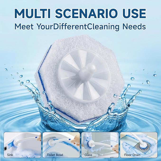 100 Count Toilet Wand Refills Compatible for Clorox, 5X Cleaning Power Toilet Bowl Wand Refills & High-Density Disposable Toilet Brush Scrubber - No Falling Apart, Instant Foam Cleaning