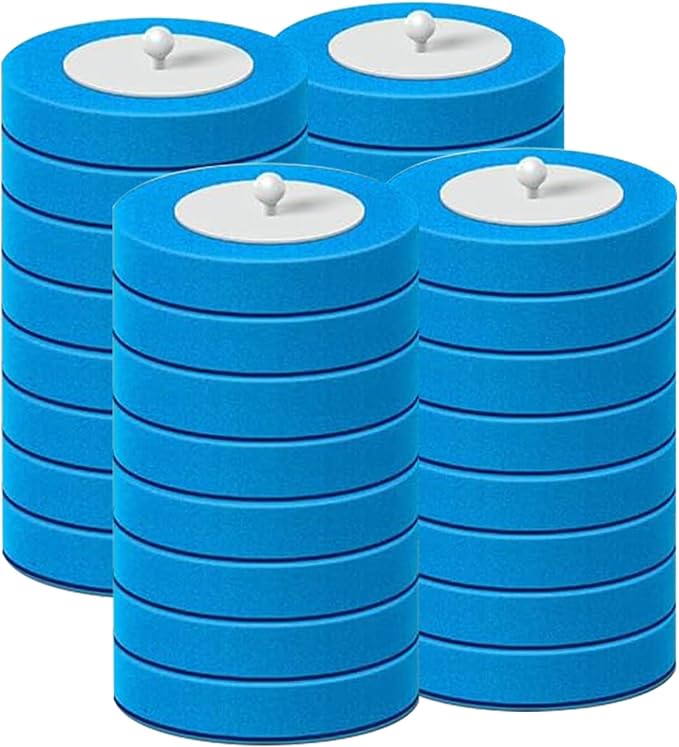Disposable Disposable Toilet Bowl Cleaner Brush, Toilet Brush and Holder Set with Refills, Bathroom Cleaning Supplies (32 Replacement Heads)