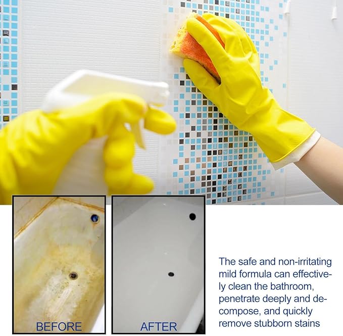 Bubble Cleaner Foam - Upgrade Bathroom Descaler Foam Cleaner, Bath-Room Glass Descaler To Tile Faucet Remover Tub Cleaner 60ml (1)