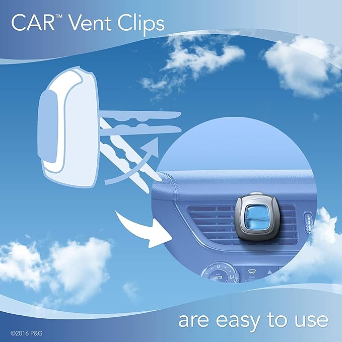 Febreze Air Freshener Bundle, Gain Original (2 Air Effects, 2 Car Vent Clips, 1 Small Spaces Air Freshener Kit)
