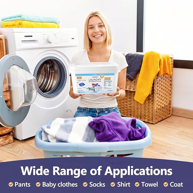 240 Pack Laundry Detergent Pods- 5-in-1 Stain Remover Laundry Soap Pods- Ultra Concentrated,Dissolvable Detergent Pods Bulk for Washing Machines,Eucalyptus Scent