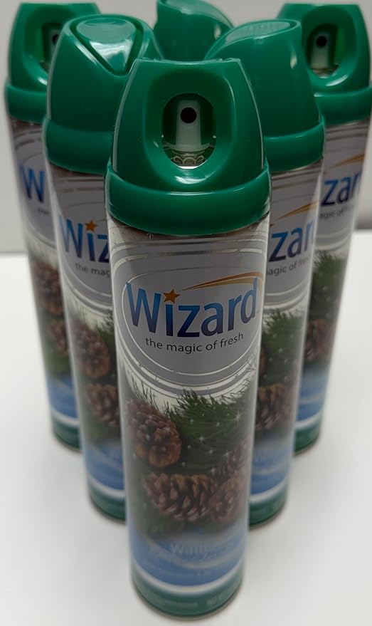 Wizard The Magic of Fresh | Odor Neutralizer & Air Freshener - 10 Oz. Winter pine forest (Pack of 6) (Packaging May Vary)