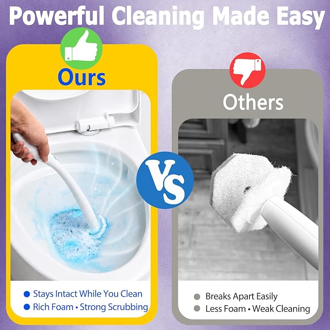 Disposable Toilet Wand Refills for Clorox 30 Count, Toilet Cleaner Refills Pads (Not Included Brush Rod) Lavender fragrance