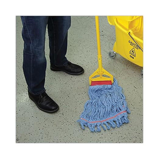 Boardwalk BWK403BL Mop Head, Premium Standard Head, Cotton/Rayon Fiber, Large, Blue (Case of 12)