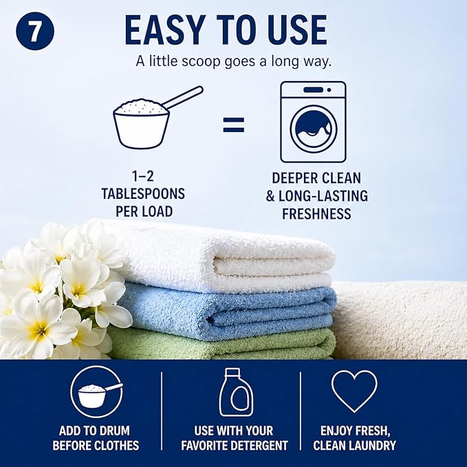 Oxygen Boosted Laundry Scent Booster Powder – Laundry Booster & Odor Eliminator, Laundry Freshener, Deep Clean Detergent Booster, Long Lasting Laundry Scent, HE Safe (1lb) (Laundry Day Fresh)