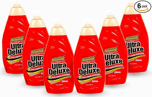 La's Totally Awesome Dish Soap Liquid – Citrus Scent (30 fl oz, Pack of 6) – Grease-Fighting Dishwashing Liquid from Awesome Cleaner Brand