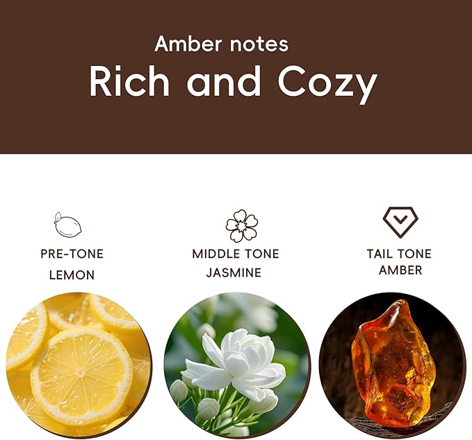 Car Air Freshener Natural Essential Oil Scent, Odor Eliminator and Purifier, Sun Visor Clip Air Freshener for Car(Refill - 3 Pack - Pure Amber)
