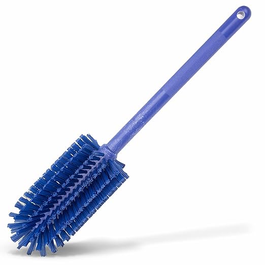 SPARTA Large Water Bottle Brush Ideal for Wide-Mouth Jars, Bottles and Tumblers, Dishwashing Tool with Handle for Home and Commercial Kitchens, Plastic, 16 Inches, Blue