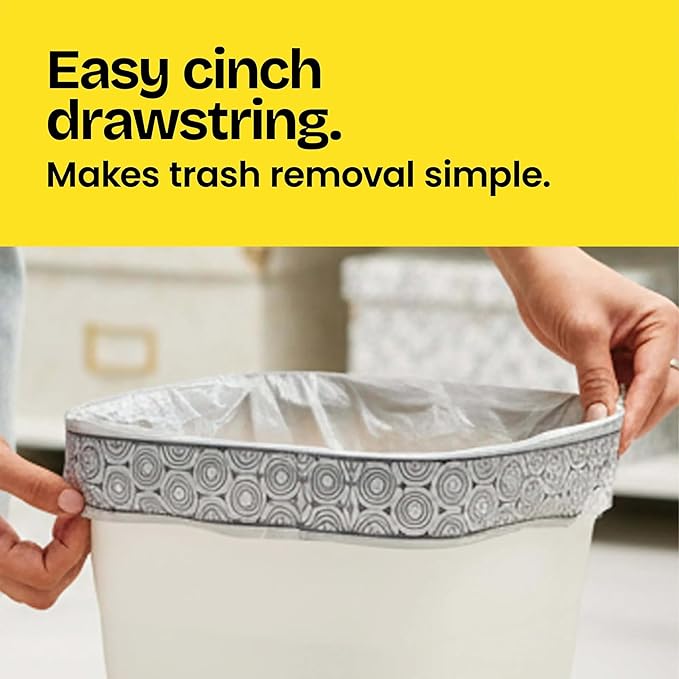 Glad Medium Trash Bags, 8 Gallon, Lemon Fresh Bleach Garbage Bags, Resists Bacterial Odors with Drawstring, 26 Count