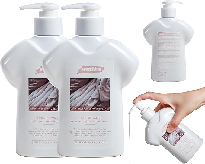 Lingerie Detergent - Double Concentrated, Lady Scented, Delicate Underwear Cleaning Liquid - 10.14 Fl Oz (2 Rose&vanilla)