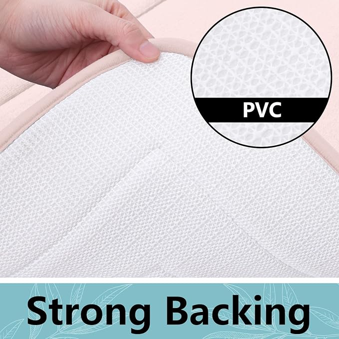 Arotive Memory Foam Bathroom Rug Mat 36x24, Ultra Soft and Absorbent Bath Mat, Machine Wash Dry, Comfortable Bath Rug Carpet for Bathroom Floor, Tub and Shower, Pink