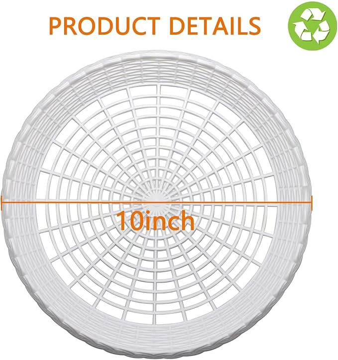 EBIGIC Paper Plate Holders, 8 Packs 10 Inch paper plate holders reusable Plastic Heavy Duty supports for Picnic Party Dinner White