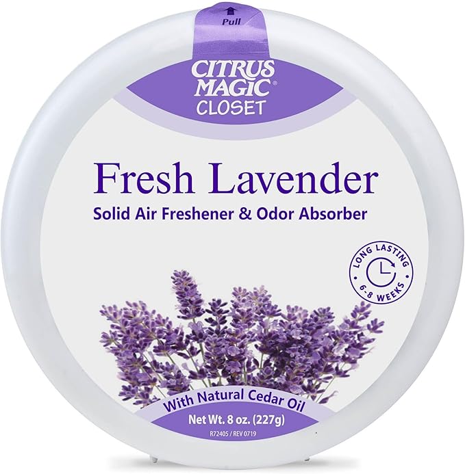Citrus Magic For Closets Odor Absorbing Solid Air Freshener, 8-Ounce (Fresh Lavender)