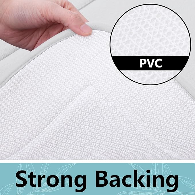 Arotive Memory Foam Bathroom Rug Mat 24x16, Ultra Soft and Absorbent Bath Mat, Machine Wash Dry, Comfortable Bath Rug Carpet for Bathroom Floor, Tub and Shower, Ivory