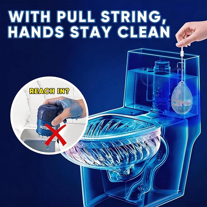 Automatic Toilet Bowl Cleaner Tablets, Long-Lasting Toilet Bowl Cleaner, Bathroom Toilet Tank Cleaner (4 Bottles)