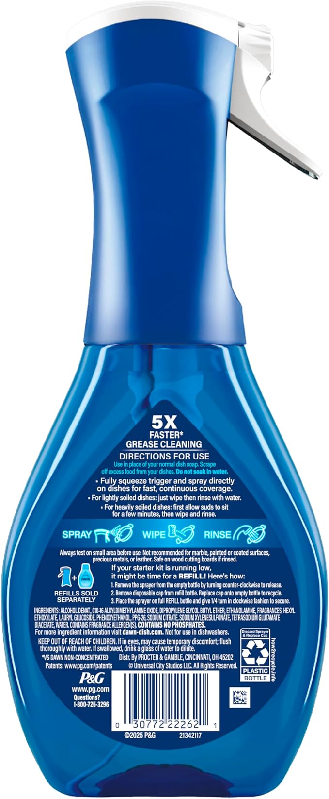 Dawn Powerwash Spray, "Wicked: For Good" Limited Edition Dish Soap, Dishwashing Liquid, Fantabulous Floral, 1 Starter Kit, 16 Fl Oz