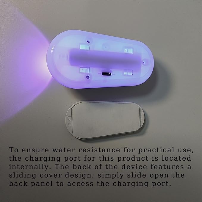 Self Cleaning UV Toilet Sanitizer Light, Motion-Activated, Rechargeable, Night Light, Adhesive-Mounted for Shared Bathrooms, For Elderly & Pet