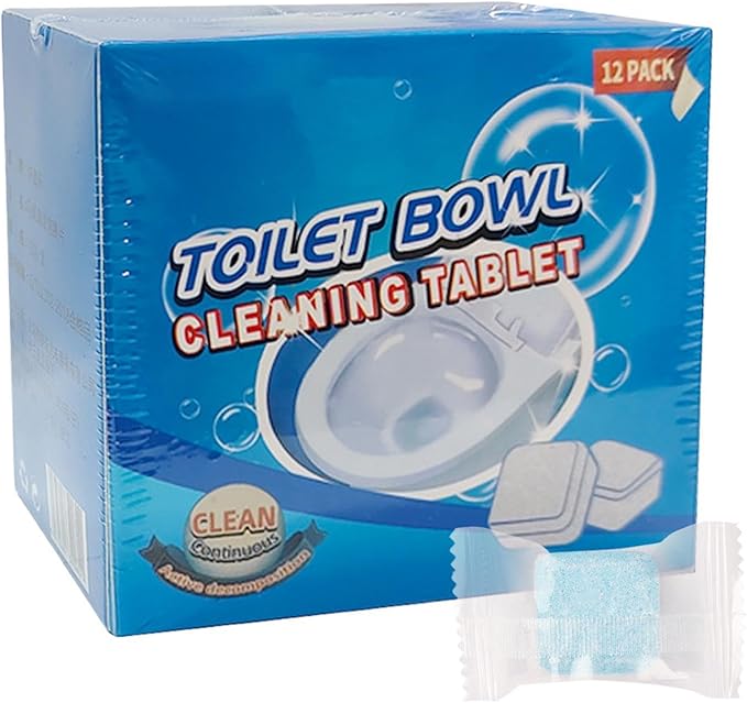 Toilet Bowl Cleaner Tablets, Long-Lasting Scent, 180g, Tank Cleaner Long-Lasting Freshness, Toilet Cleaning Tablets, Easy To Apply, For Home Restroom Hard Water Limescale