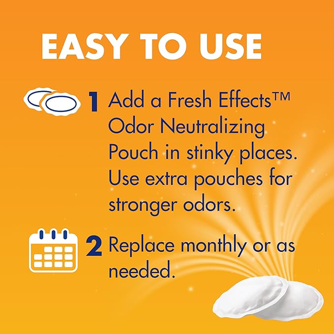 ARM & HAMMER Fresh Effects Odor Neutralizing Baking Soda Pouches, Long-Lasting Fragrance-Free Odor Absorber for Shoes, Cars, Home & Small Spaces, 5 Count