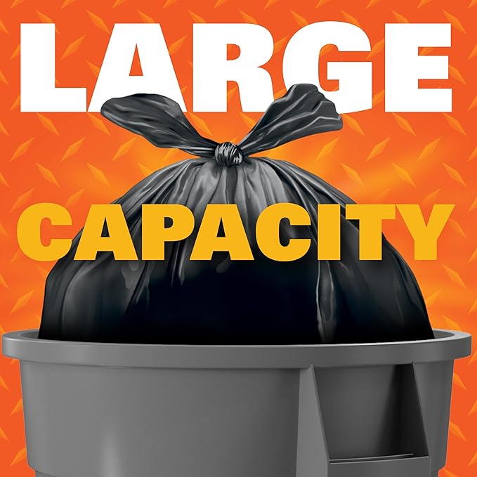 Hefty Easy Flaps Multipurpose Large Trash Bags, 30 Gallon, 40 Count (Pack of 6)
