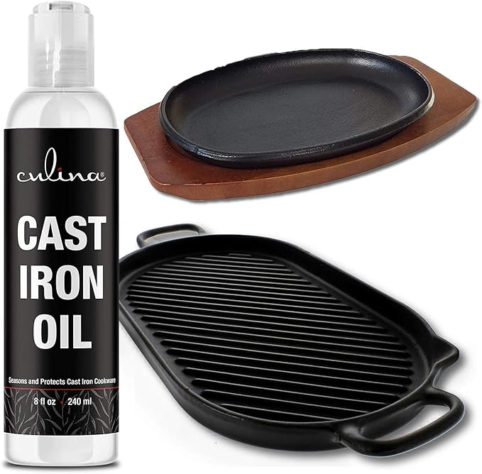 Culina Cast Iron Conditioner Kosher OU Certified Cleans and Protects Cast Iron Cookware, 8 oz