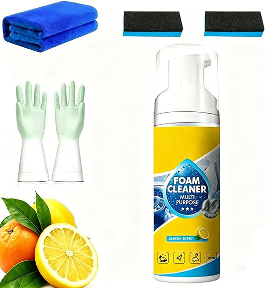 Auto Go Foam Cleaner, 2026 Upgrade 4-in-1 Multi-Enzyme Foam Cleaner – Deep Clean Car, Kitchen Enzyme Cleaners, All-Purpose Deep Cleaning Spray for Cars Interior, for Car, Kitchen, Sofa (1pcs, cleaner)