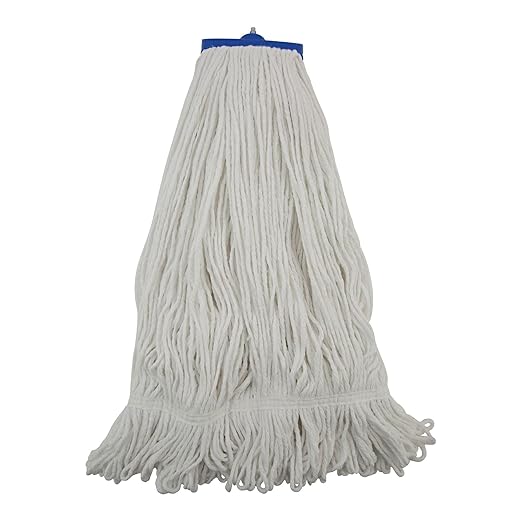 Boardwalk BWK824R 24 oz. Lie-Flat Rayon Fiber Mop Head - White (12/Carton)