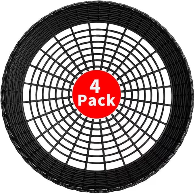 EBIGIC Paper Plate Holders, 9/10 Inch paper plate holders reusable Black Plastic Heavy Duty supports for Picnic Party Dinner 4 Packs