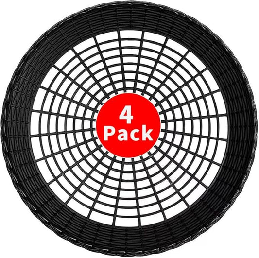 EBIGIC Paper Plate Holders, 9/10 Inch paper plate holders reusable Black Plastic Heavy Duty supports for Picnic Party Dinner 4 Packs
